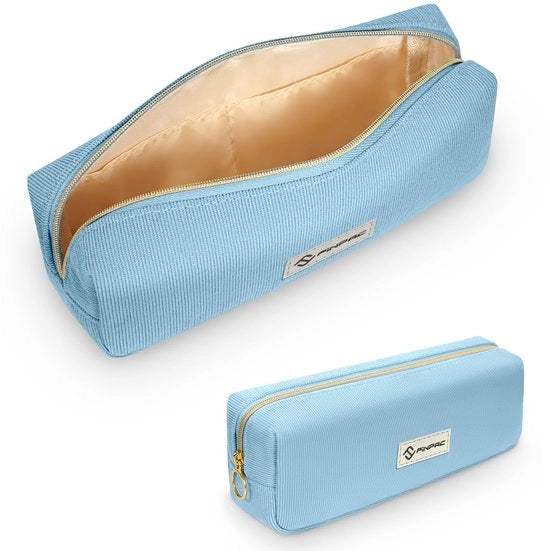 Etui per matite - Grande capacità Etui per matite Borsa per matite Borsa per scuola per ufficio scolastico, tessuto corduroy blu