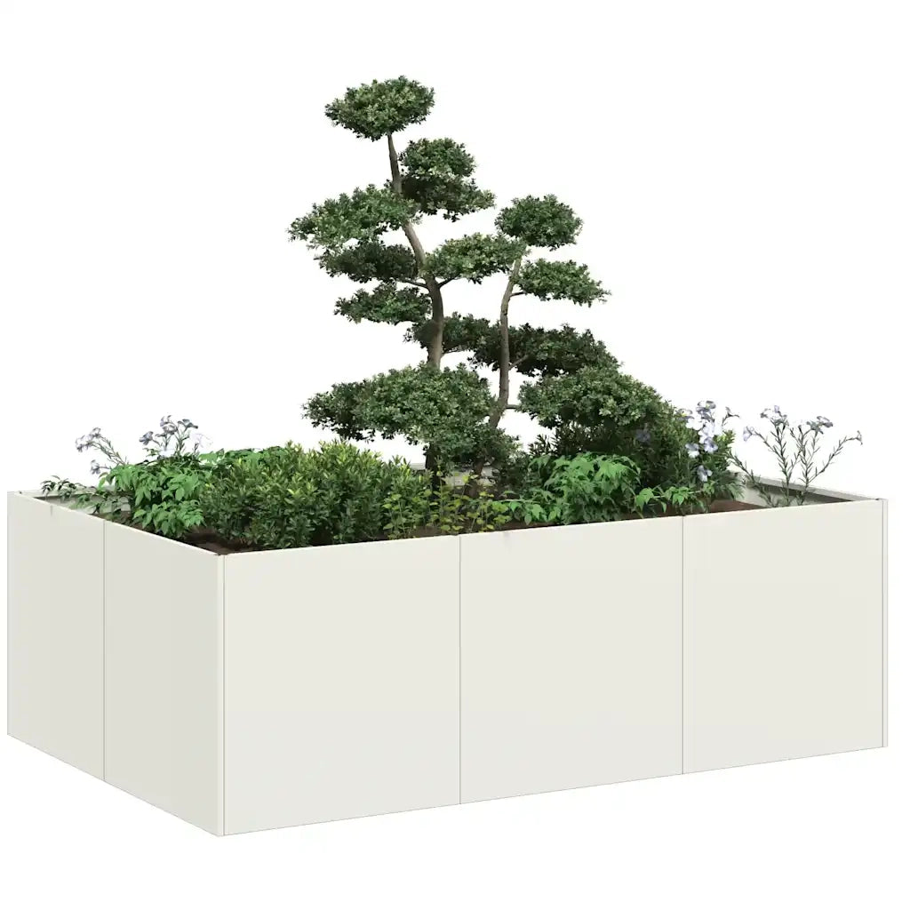 Fioriera Bianca 120x80x40 cm in Acciaio 860746
