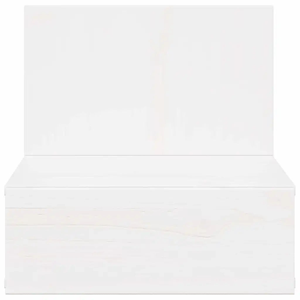 vidaXL Comodino 2 pcs Bianco 42 x 32.5 x 40 cm Legno di pino massello
