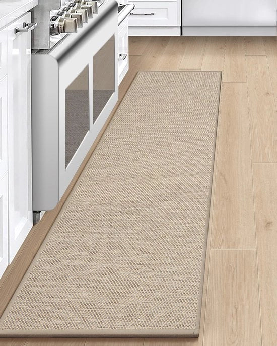 Asciugamano antiscivolo per cucina 60x180cm, scalino antiscivolo per cucina, tappeti per cucina, tappeto per corridoio, tappeto assorbente per cucina, corridoio, area lavanderia, beige