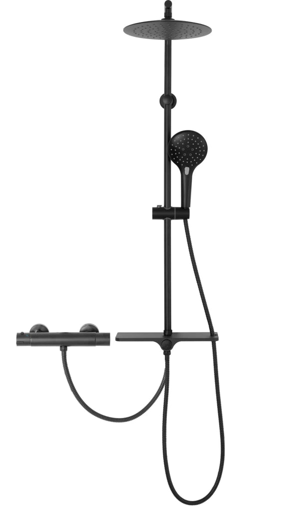 Set Doccia Con Termostato Rea Mike Black