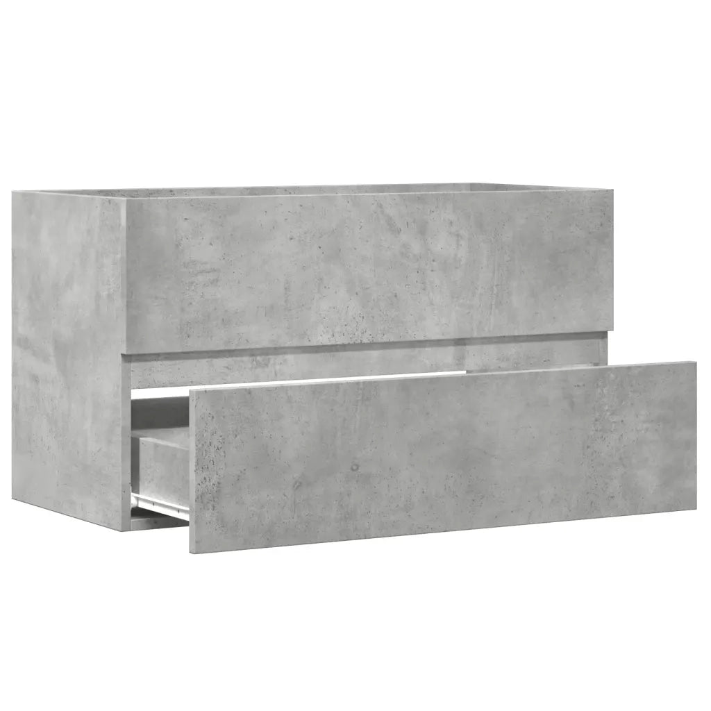 Mobile Lavabo Grigio Cemento 90x38,5x45 cm in Legno Multistrato 856248