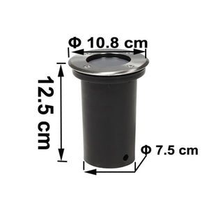 Set di 3 faretti rotondi da incasso per esterni illuminazione decorazione in acciaio inox 2402035