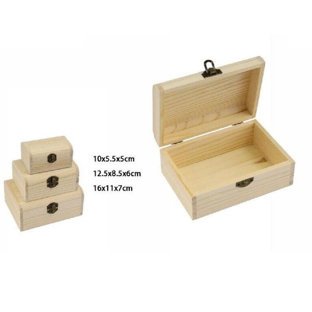 Trade Shop - Set 3pz Scatole In Legno Decoupage Portagioie Matrioska Cofanetto 74014a Ly-3078 -