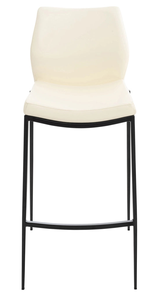 Sgabello Moderno Design Matola In Similpelle crema,nero
