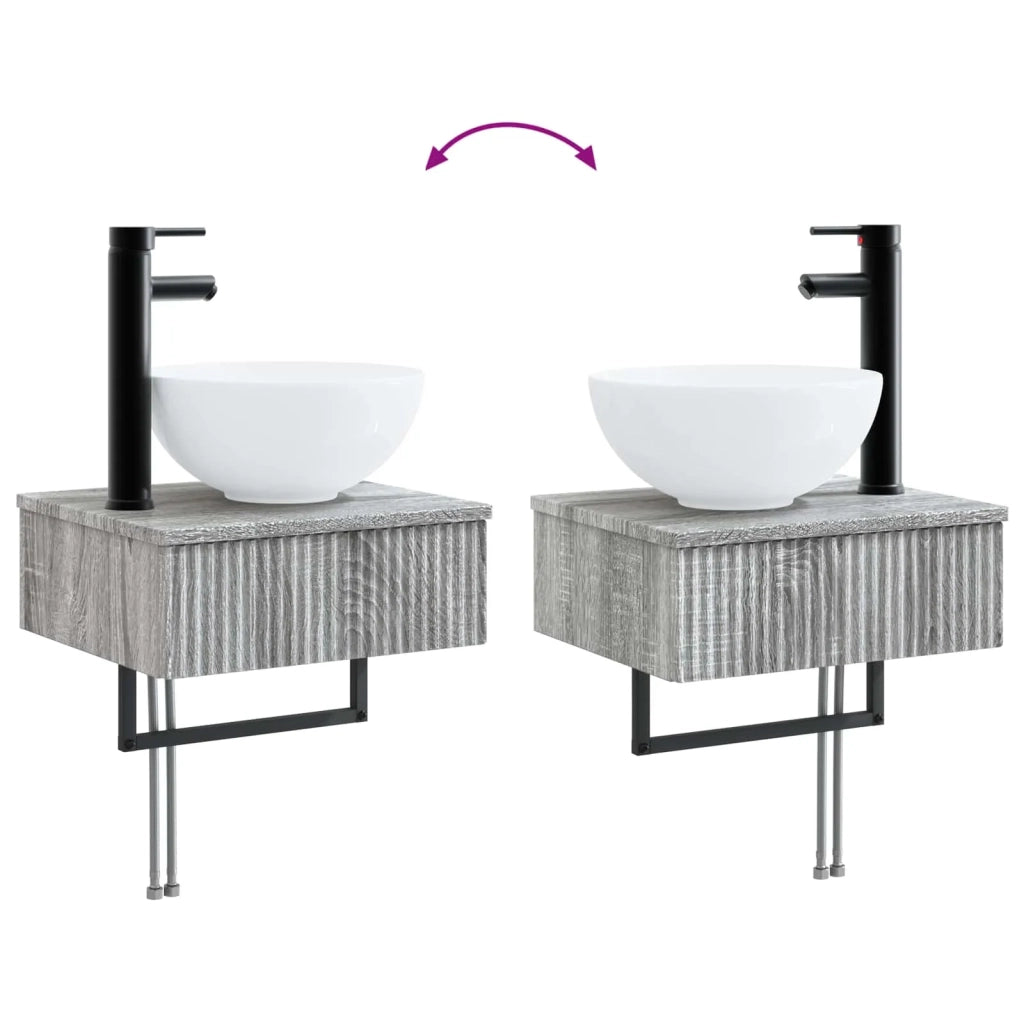 Lavabo da Parete Sonoma grigio 40 x 35 x 39 cm CFW1857786