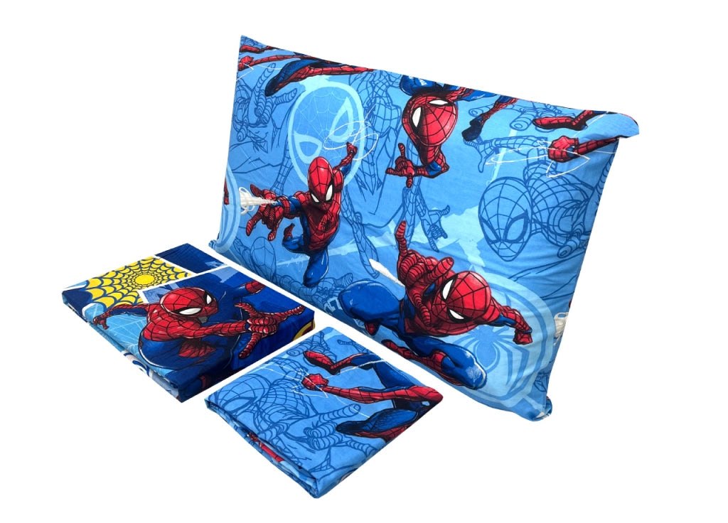 Completo Lenzuola In 100% Cotone Letto Singolo Marvel Spiderman