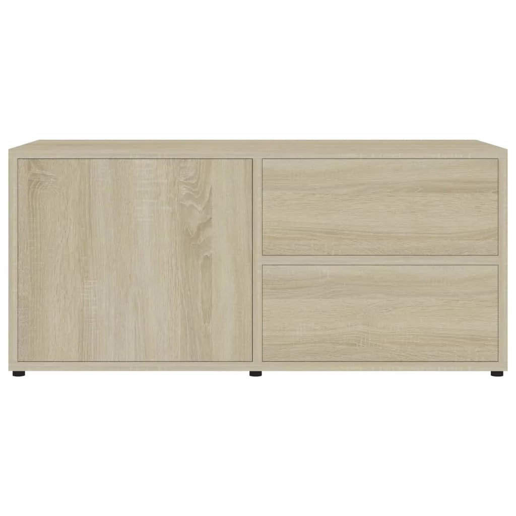 Mobile TV multimediale mensola TV credenza TV sala da pranzo soggiorno camera da letto rovere Sonoma 80 x 34 x 36 cm legno ingegnerizzato marrone 02_0027538