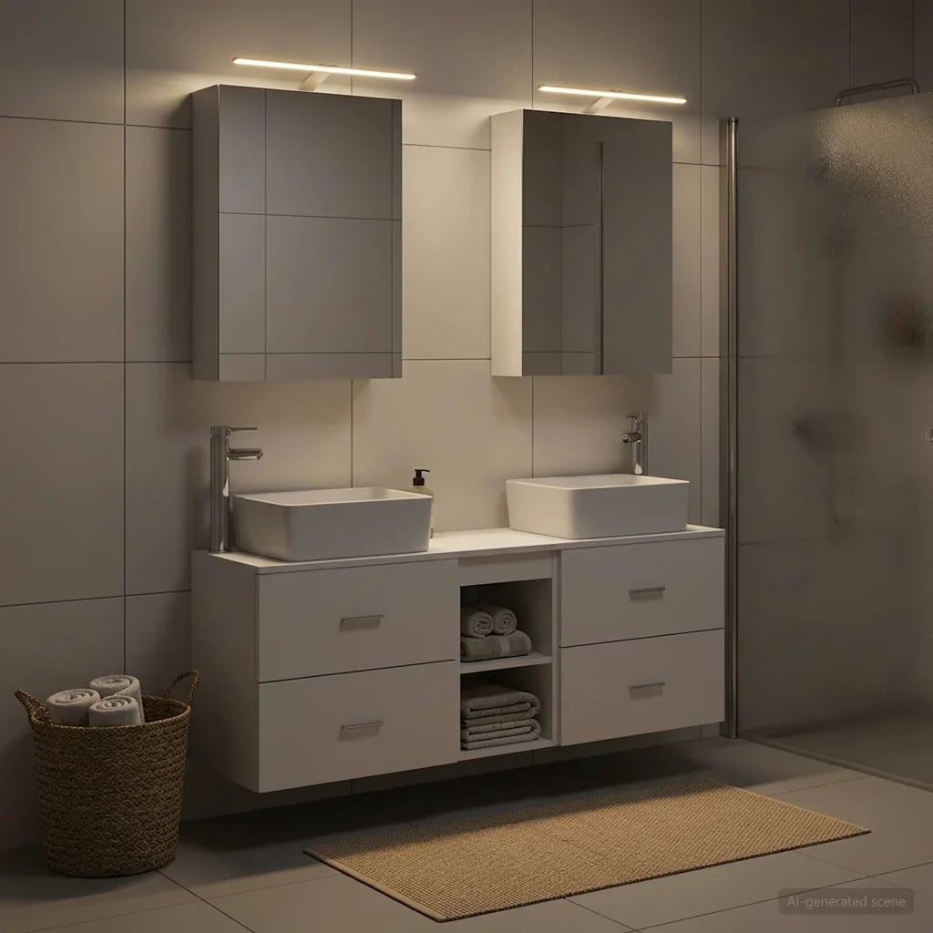 Set di mobili per il bagno 5 pcs Bianco 3406831