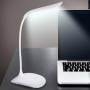 Trade Shop - Lampada Da Scrivania Touch 14 Led Bianco Luce Regolabile E Collo Ergonomico -