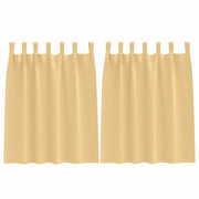 Tende Oscuranti | Tende Blackout con Anelli 2 pz Beige 140 x 140 cm Poliestere