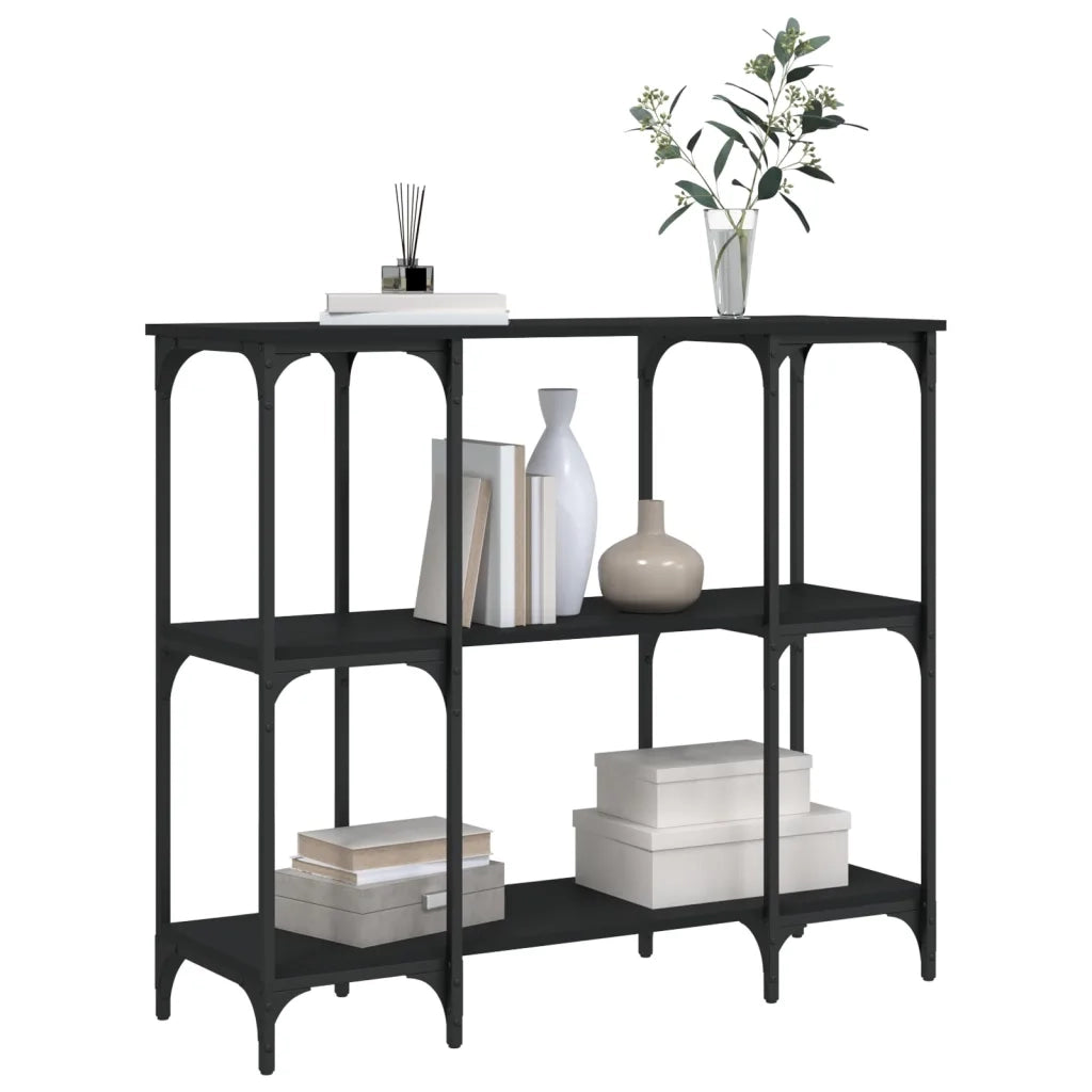 Tavolino Consolle | Tavolo d'Ingresso Nero 102x35x90 cm in Legno Multistrato