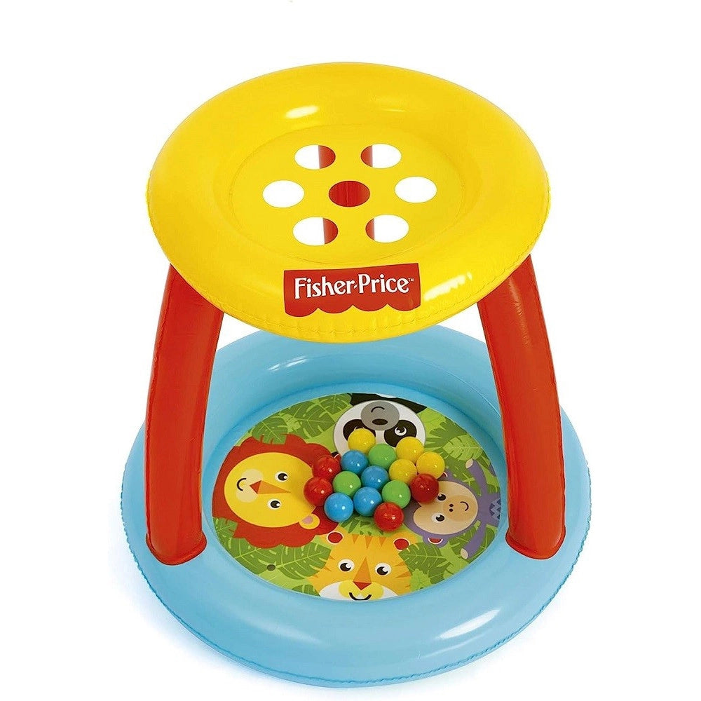 Trade Shop - Piscinetta Gonfiabile Con Palline Amici Animali Per Bambini 2 Anni+ 89x84cm 93541 -