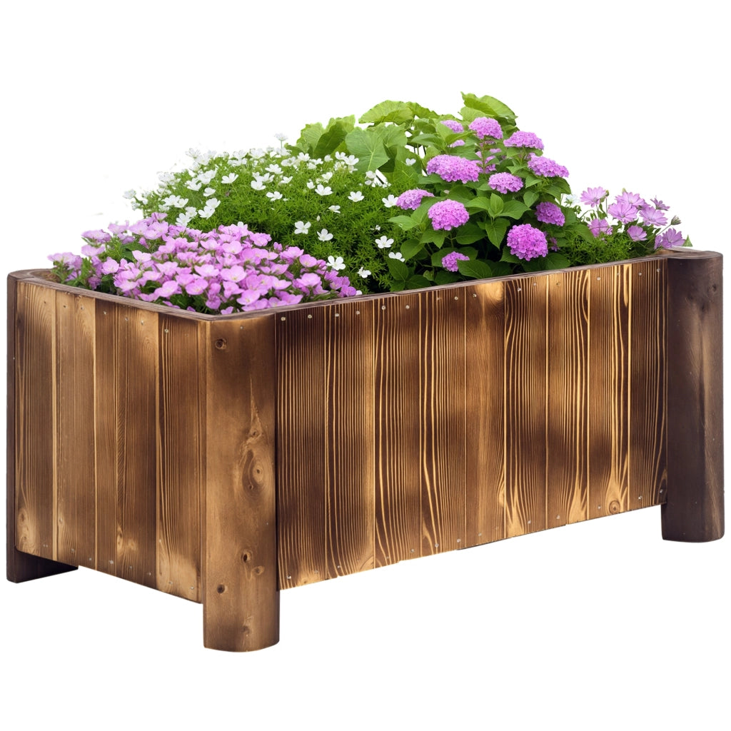 Vaso Fioriera Rettangolare in Legno di Abete ¨C zephmum ¨C 70x35x30 cm