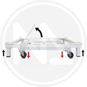 CARRELLO LAVATRICE LAVASTOVIGLIE ASCIUGATRICE A TELAIO CM. 61x55x12H