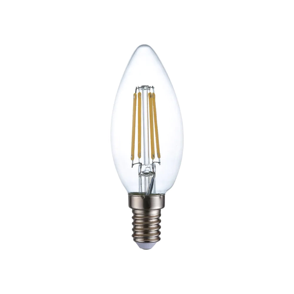 Lampadina LED E14 4W COG C35 600LM IP20 bianco freddo 6000K