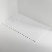 Piatto doccia in resina 80x100 cm SMC effetto pietra colore bianco CUBA
