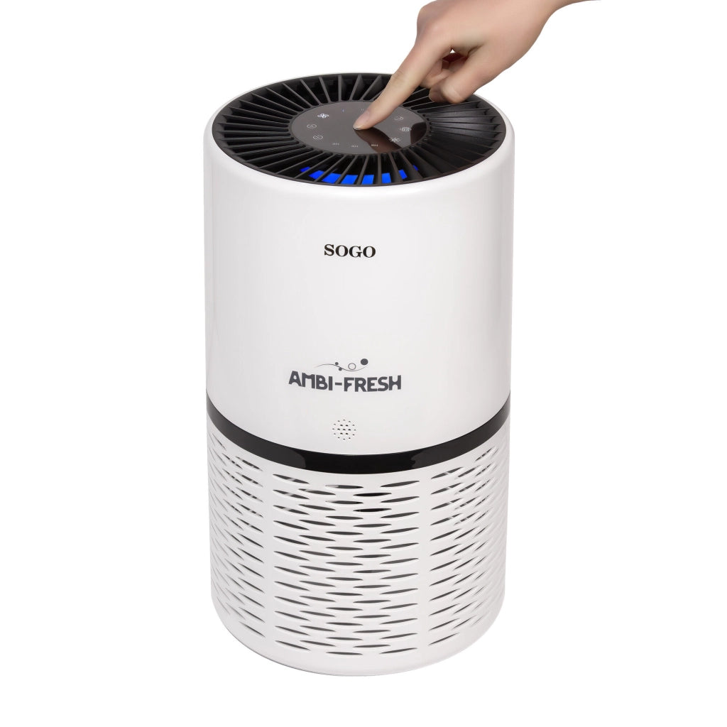 Purificatore aria casa con filtro HEPA H13, sensore qualità aria automatico, 3 velocità silenziose 29dB, copertura 30m² - SOGO