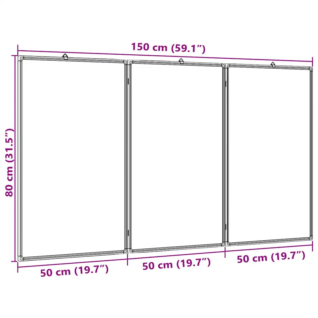 Lavagna Magnetica Pieghevole 150x80x1,7 cm in Alluminio CFW7268212