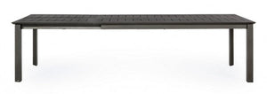 Tavolo Allungabile Konnor 200-300x110 cm Antracite in Alluminio