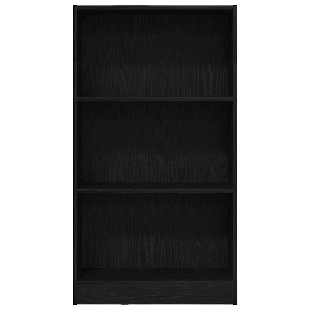 Libreria-Scaffale per Libri-Mobile di Stoccaggio Rovere Nero 60x24x109 cm in Legno Multistrato