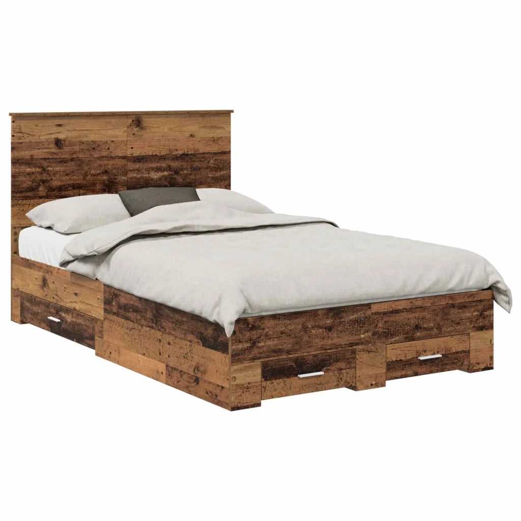 Struttura del letto con testiera Legno vecchio 120 x 190 cm 3409674