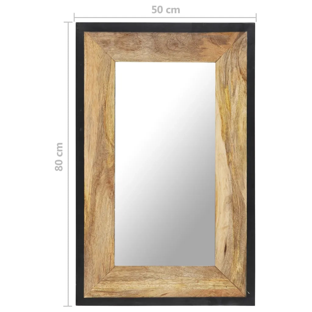 Specchio 80x50 cm in Legno Massello di Mango