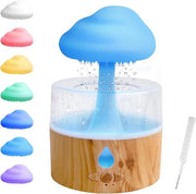 Umidificatore - 3 in 1 - Diffusore di Olio - 7 Colori di Notte - Camera da Letto - Simula Gocciolii di Pioggia Cadente - Dormire - Rilassarsi