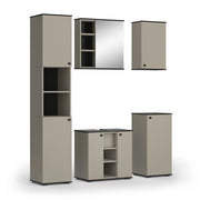 Vicco Set di mobili da bagno Grigio 5 parti