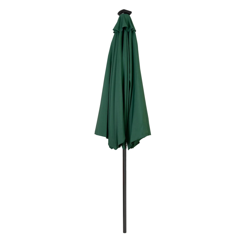 Ombrellone LED Inclinabile 2,7m Verde da Giardino con Luci Solari