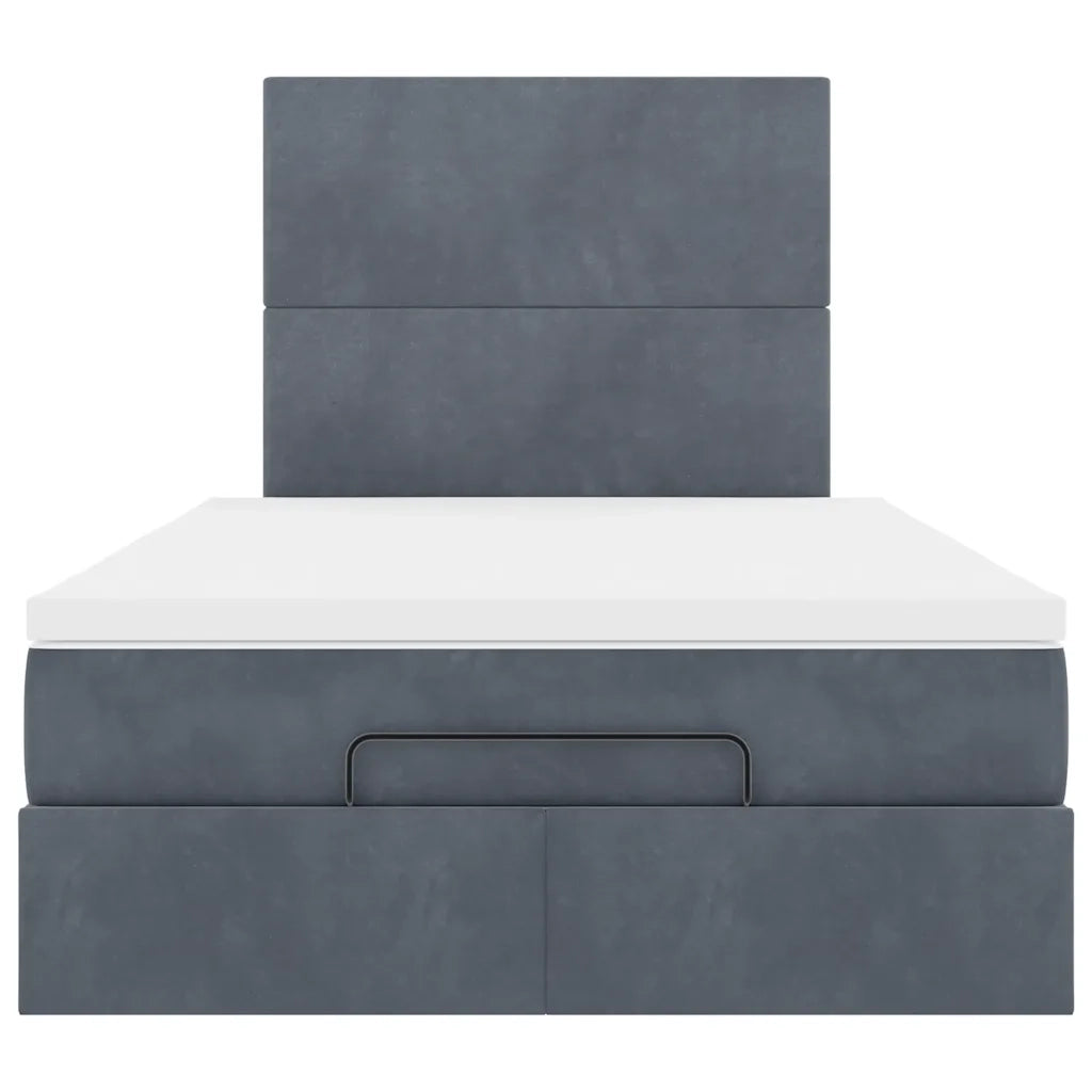 vidaXL Struttura Letto Pouf con Materassi 80x200 cm Velluto