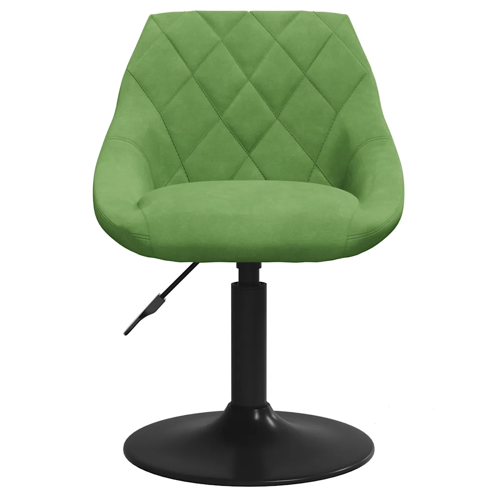 Sedie da Pranzo Girevoli 6 pz Verde Chiaro in Velluto