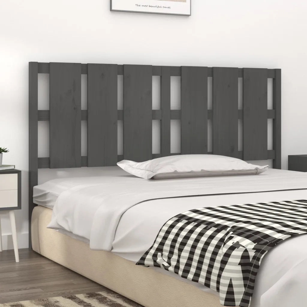 Testiera | Testata per Letto Grigia 165,5x4x100 cm Legno Massello di Pino