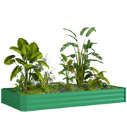 Jardiniere da esterno quadrata per orto galvanizzata 240x120x30 cm ¨C zephmum ¨C verde