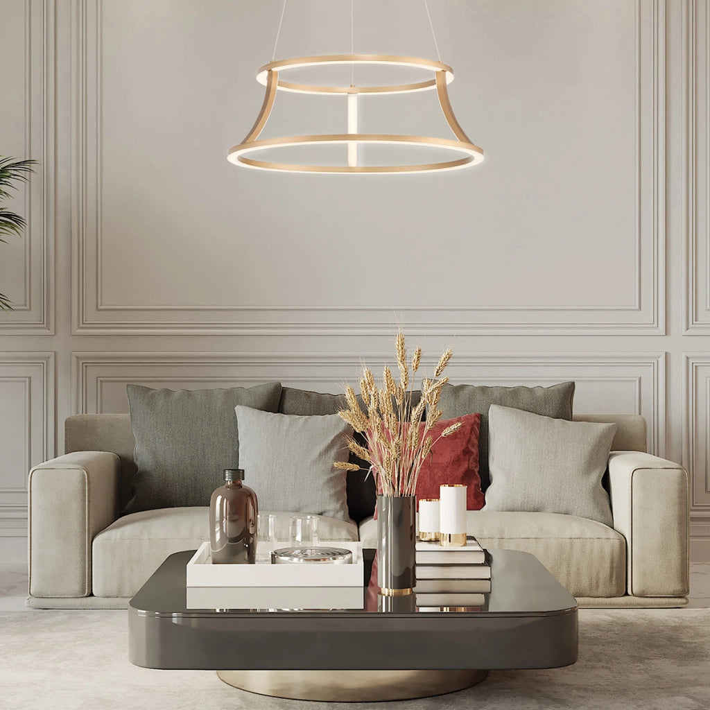 Lampada a sospensione LED oro spazzolato Ø51 54W Cadoux