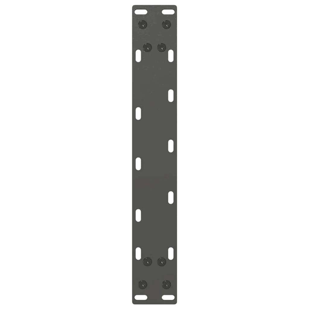 Set di 2 gambe per tavolino a forma di U 30 x 30 cm con piedini regolabili design moderno in acciaio antracite 02_0057370