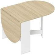 Tavolo da Pranzo Pieghevole di Forma Ovale in Stile Moderno 163x80x75 cm LEgno Naturale