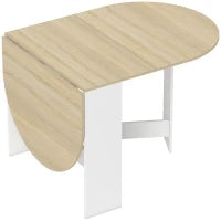 Tavolo da Pranzo Pieghevole di Forma Ovale in Stile Moderno 163x80x75 cm LEgno Naturale