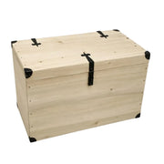 Cassapanca baule in legno grezza l.80 p.45 h.50 (543) - Mobili 2G