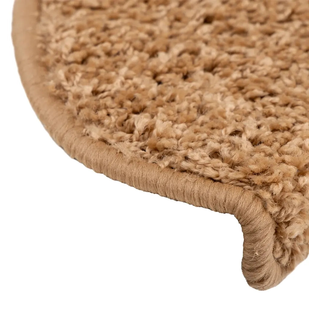 vidaXL Tappetini per scale 10 pz 65x21x4 cm Beige Semicircolari Grandi