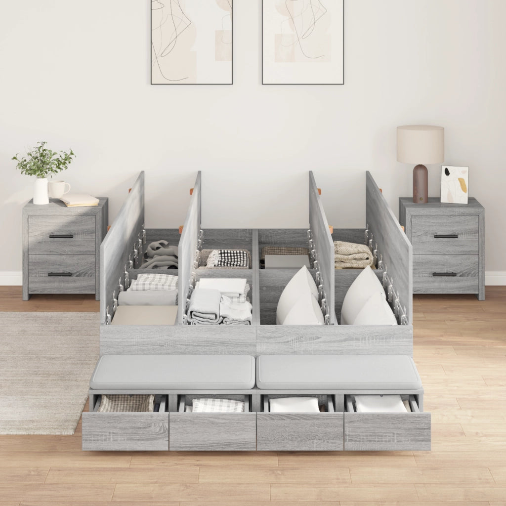 Letto grigio sonoma 120x200 cm