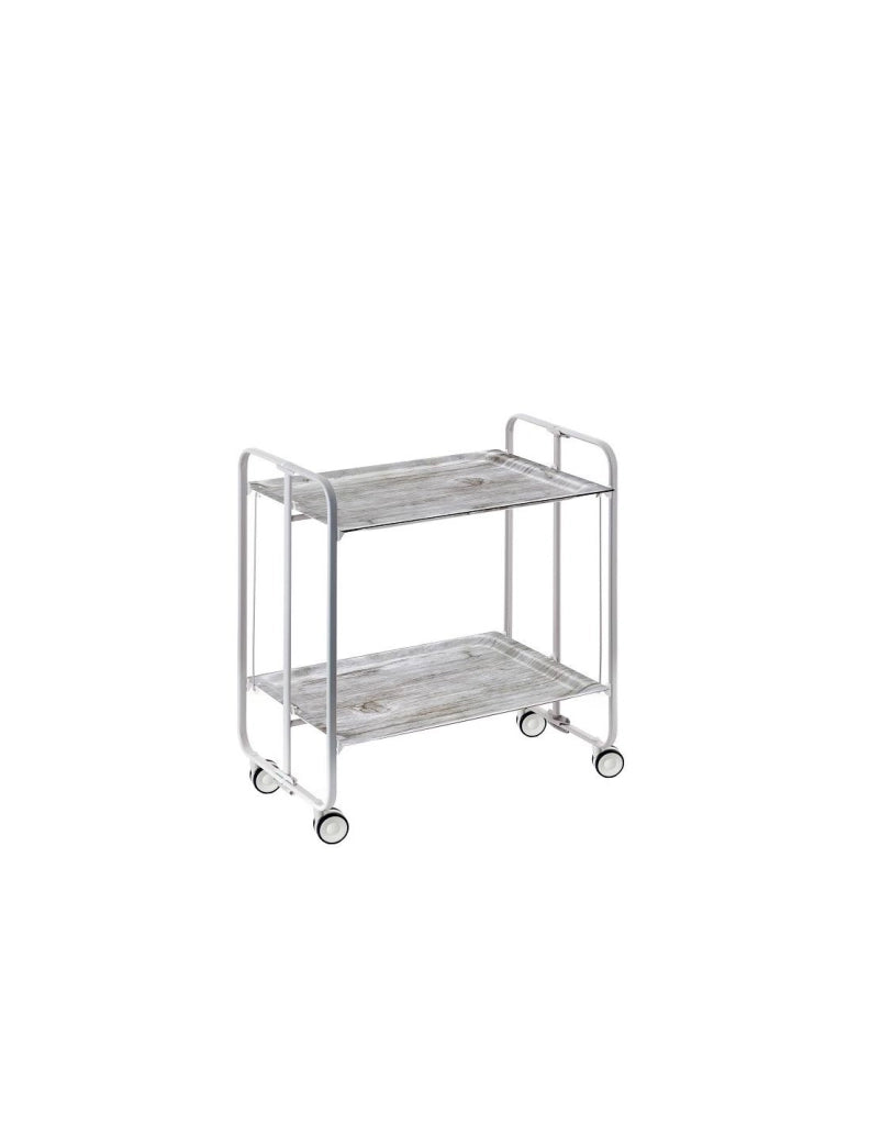 Carrello da cucina pieghevole grigio con ruote BAUHAUS 2 ripiani