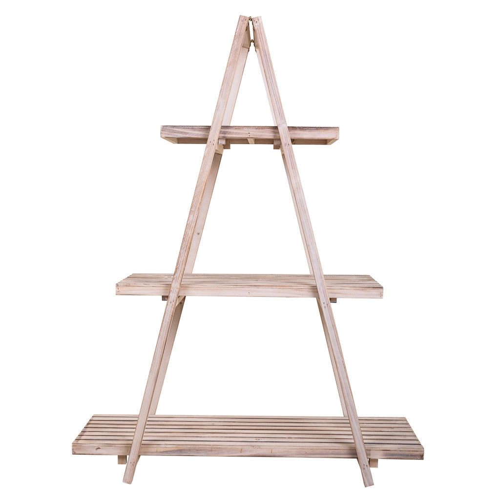 Scaffale espositiva in legno bianco 98x38x127h