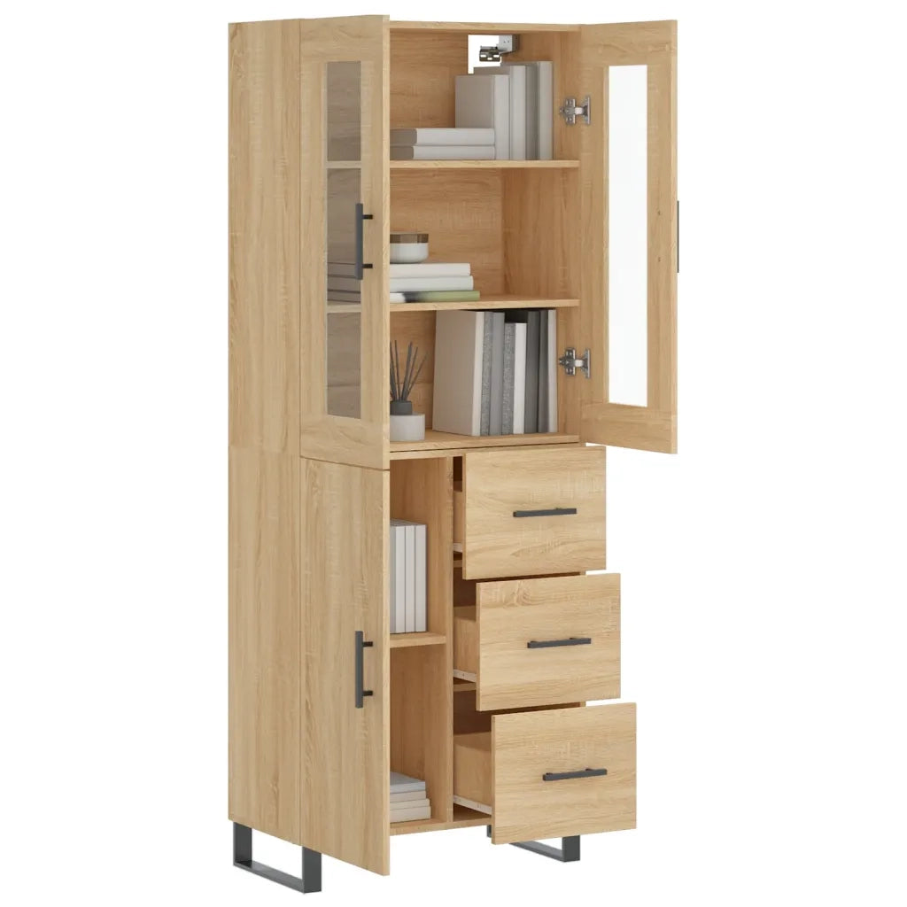 Credenza | Madia | Buffet da pranzo | Armadio da pranzo Rovere Sonoma 69,5x34x180 cm in Legno Multistrato