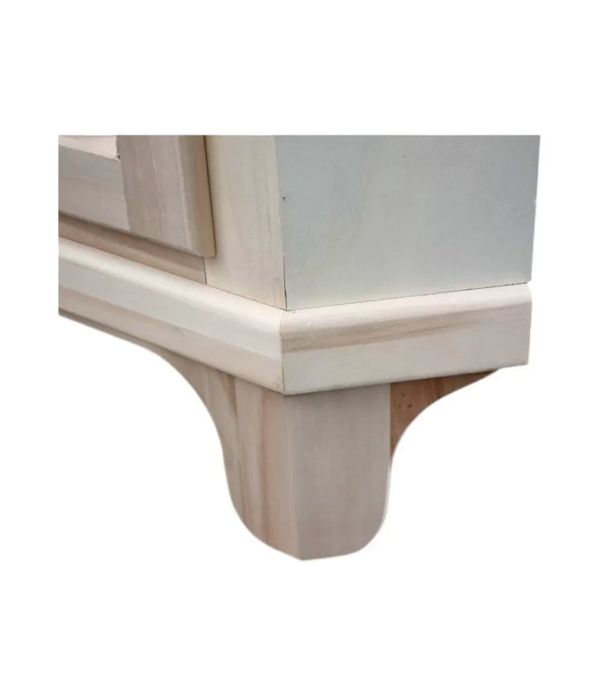 Mobile angolo in legno 1 porta arte povera tinta noce l.52 x 52 h.138 (805) - Mobili 2G