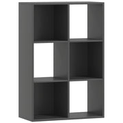 Libreria a Cubi con 6 Ripiani Portaoggetti, in Legno, 61.5x29.5x91.5 cm, Nero