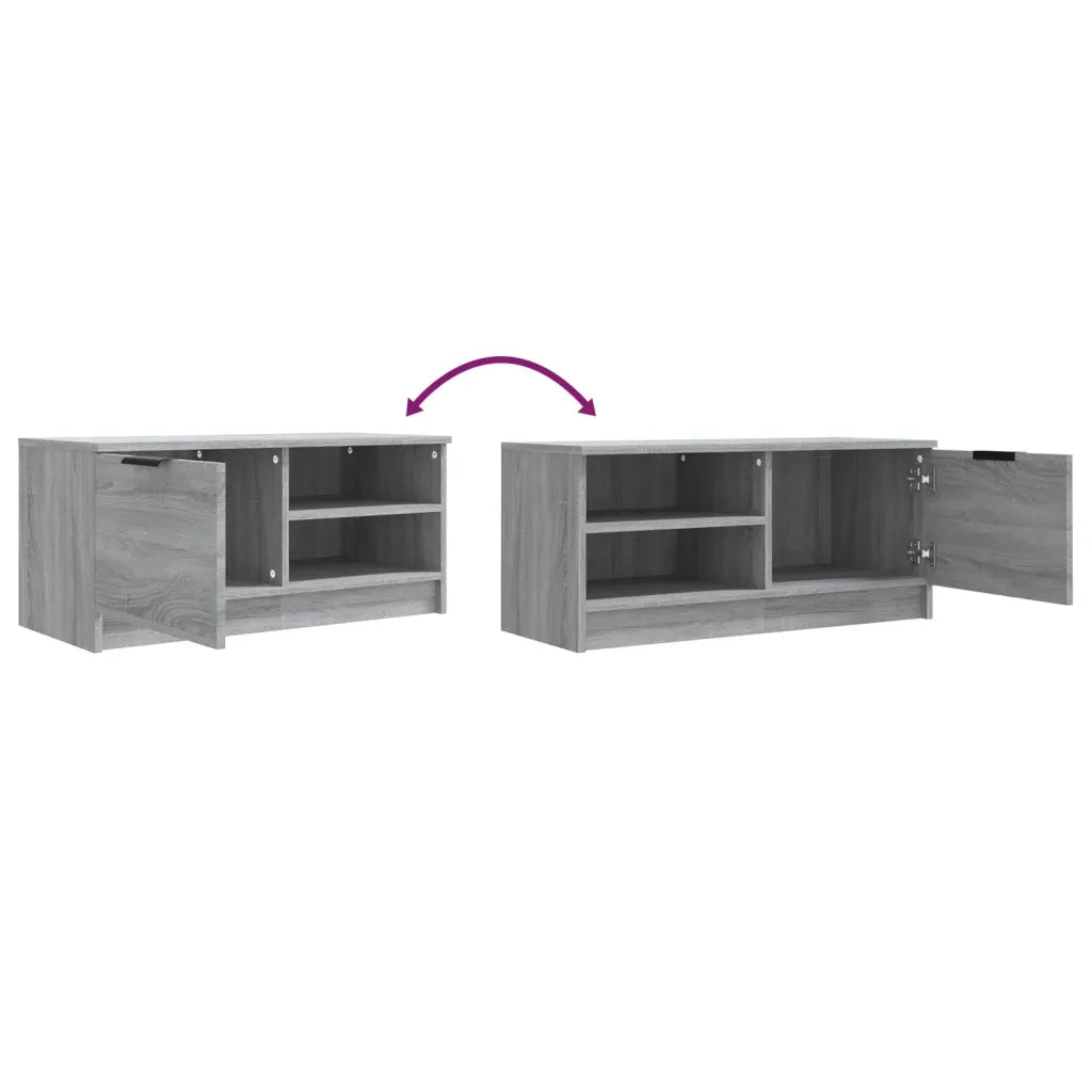 Mobile TV Grigio Sonoma 80x35x36,5 cm in Legno Multistrato 817119
