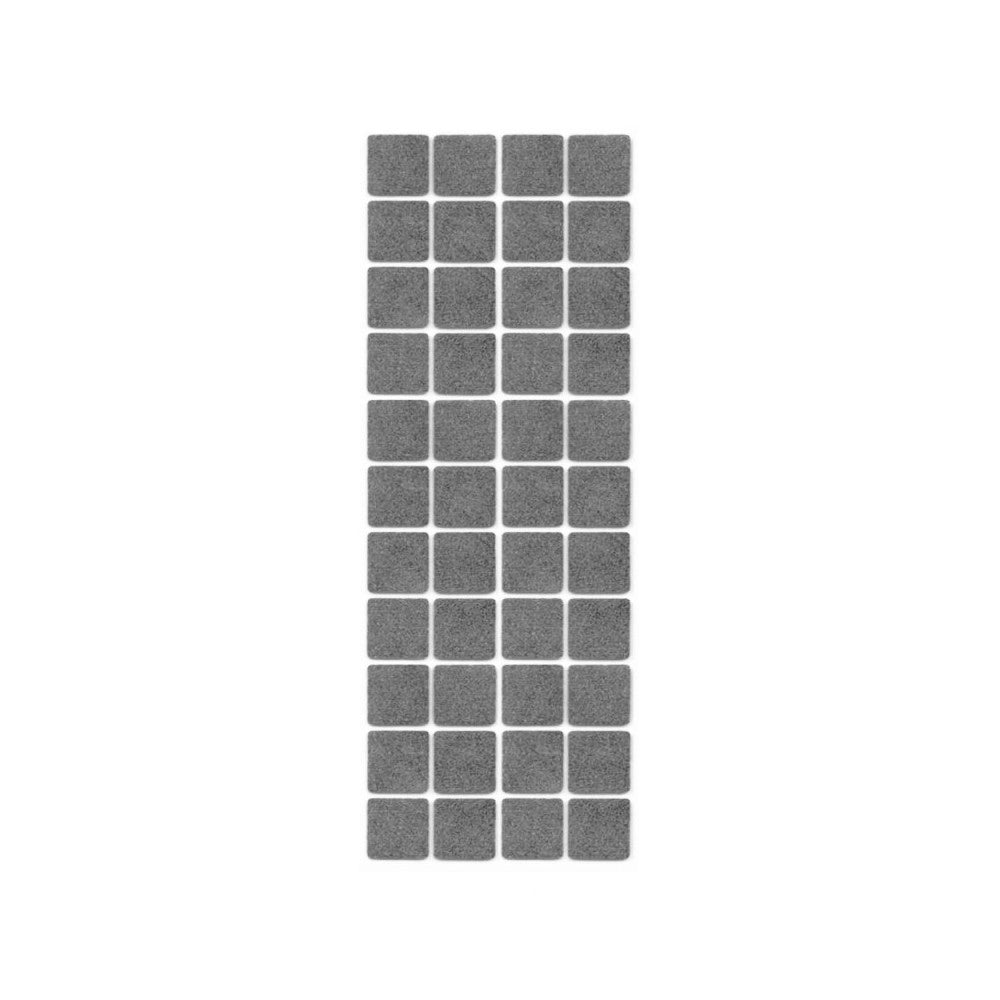 Trade Shop - Set 2 Confezioni 36 Pezzi Gommini Feltrini Quadrati 2.5x2.5cm Antigraffio Sedie -