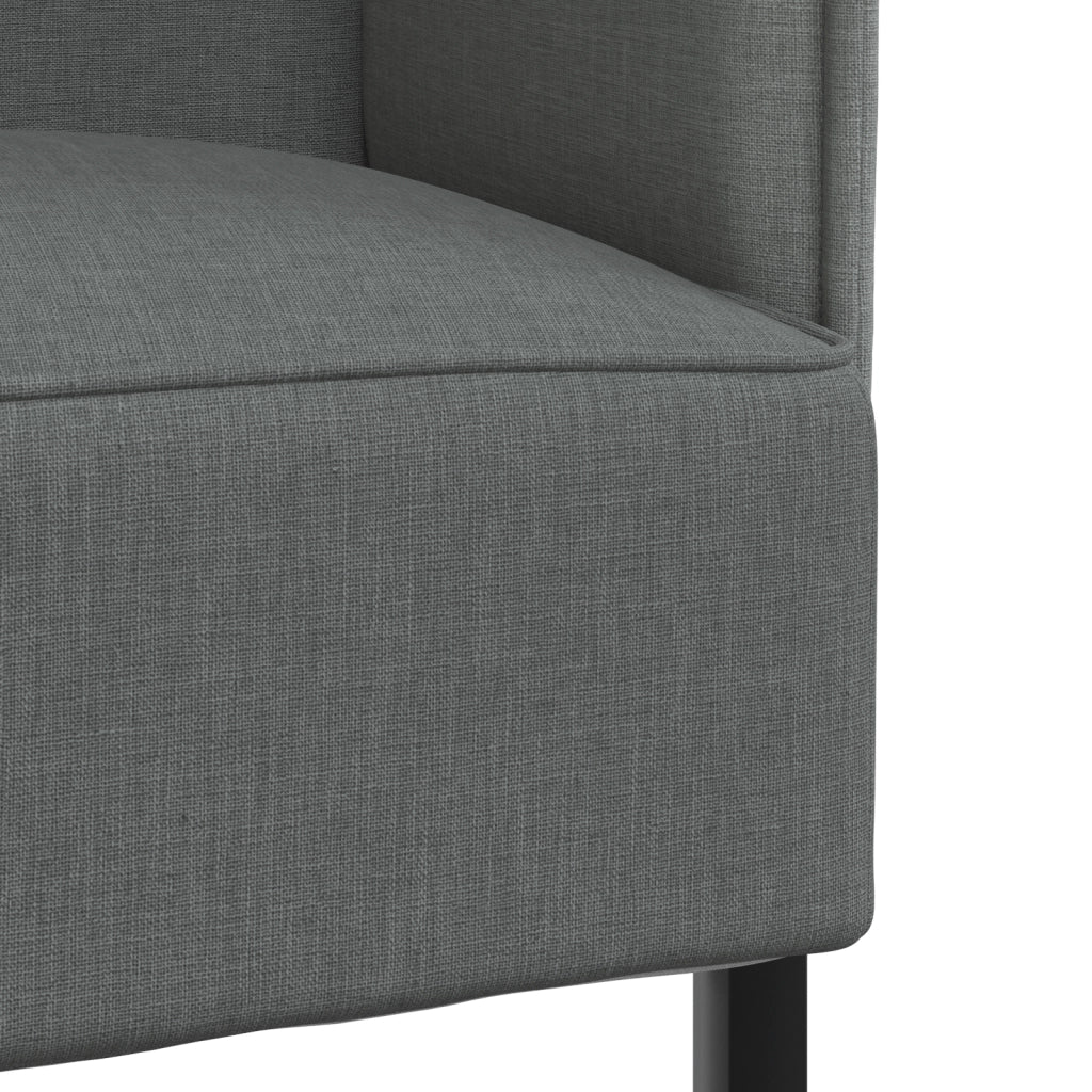 Divano Alto Grigio Scuro 109x56x121 cm Tessuto
