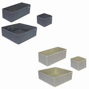 Trade Shop - Set 3 Pezzi Contenitore Scatola Organizer Salvaspazio Per Cassetti Armadi 59456 -